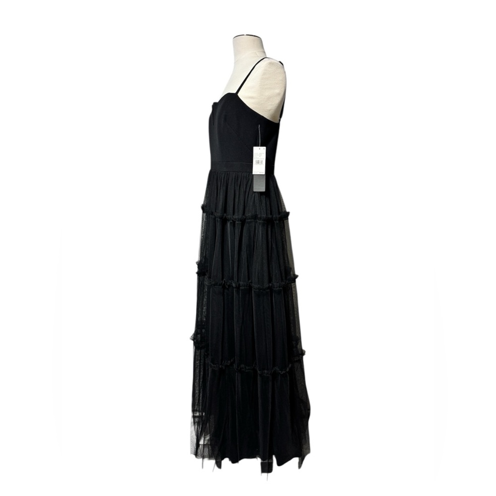 Adrianna Papell Women's Ruffle Tiered Mesh Sleeveless Gown in size 10 - Picture 4 of 11